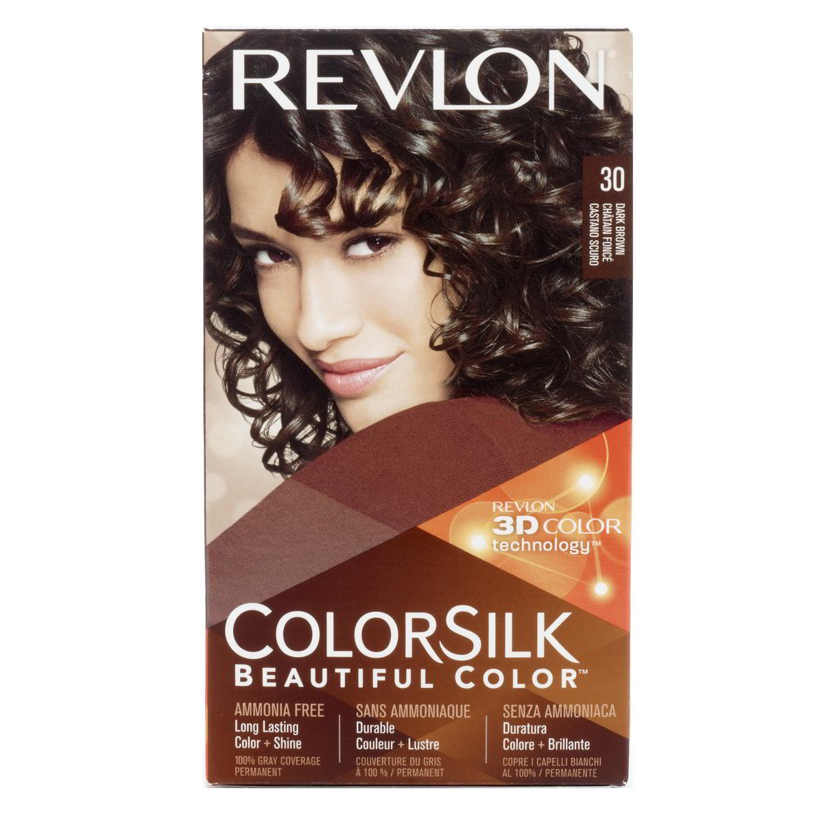 Revlon ColorSilk Haarfarbe, 30 Dark Brown – Einfache Anwendung, Langanhaltendes Ergebnis