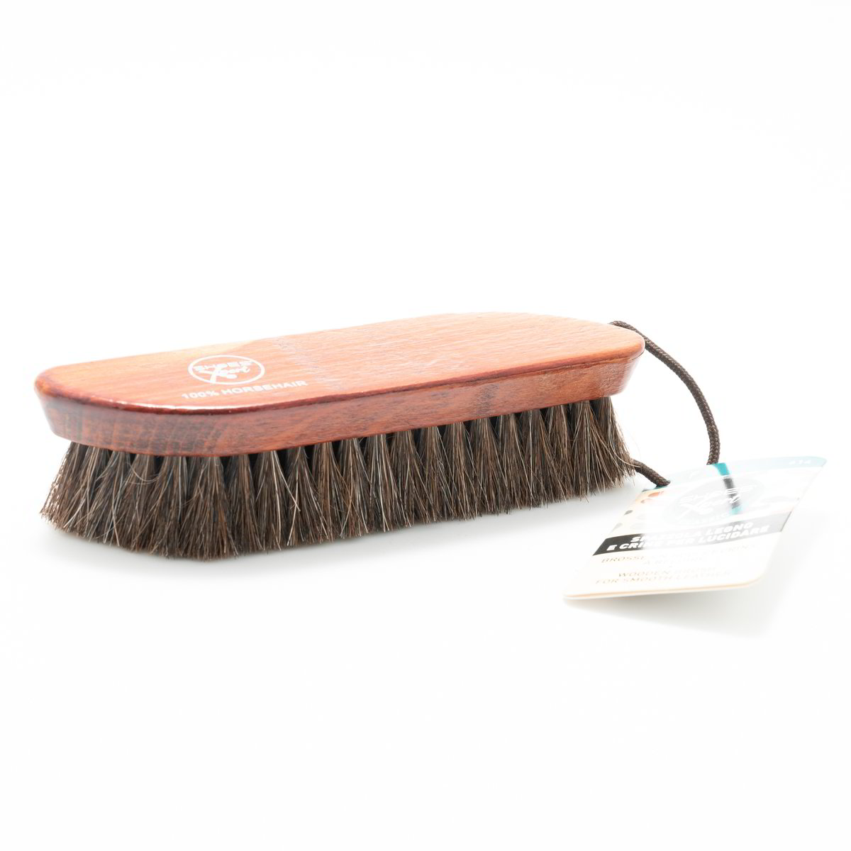 Spazzola Kiwi In Legno Con Setole 100% Crine Di Cavallo Per Lucidare Le Scarpe