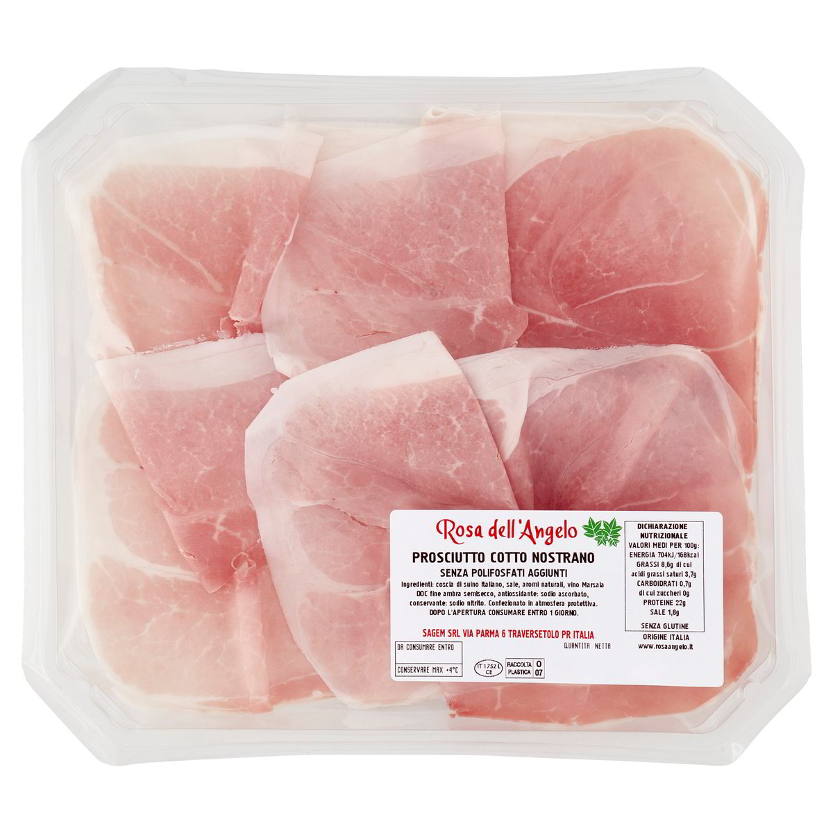 PROSCIUTTO COTTO NOSTRANO IN BUSTA ROSA DELL'ANGELO DupliClick